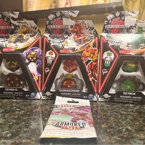 Lot of 4 Bakugan Items Street Brawl Figures And Cards NEW